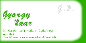 gyorgy maar business card